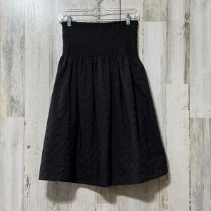 Derek Heart Black Eyelet Strapless Mini Dress